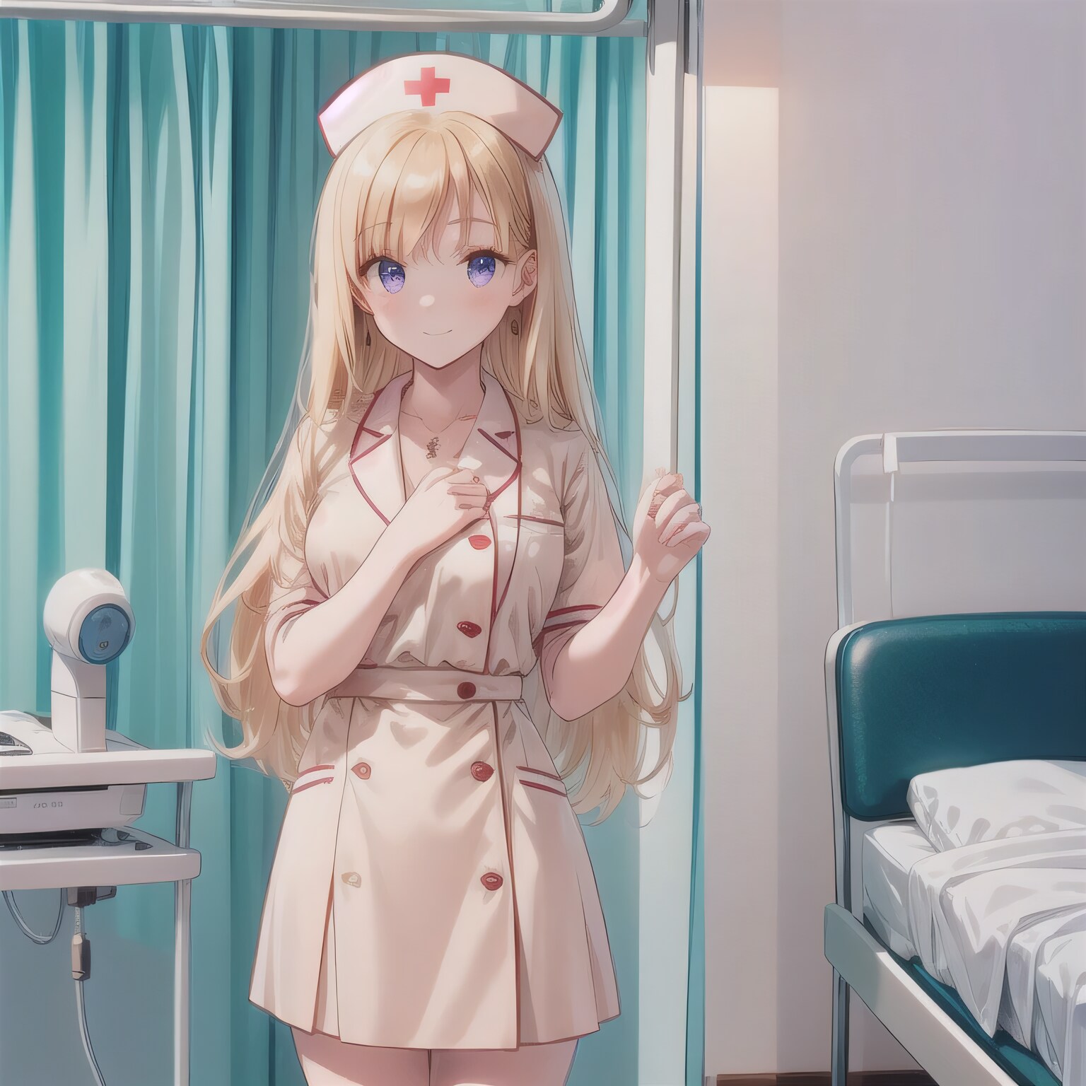 金髪ロングで白衣の少女４ | の人気AIイラスト・グラビア