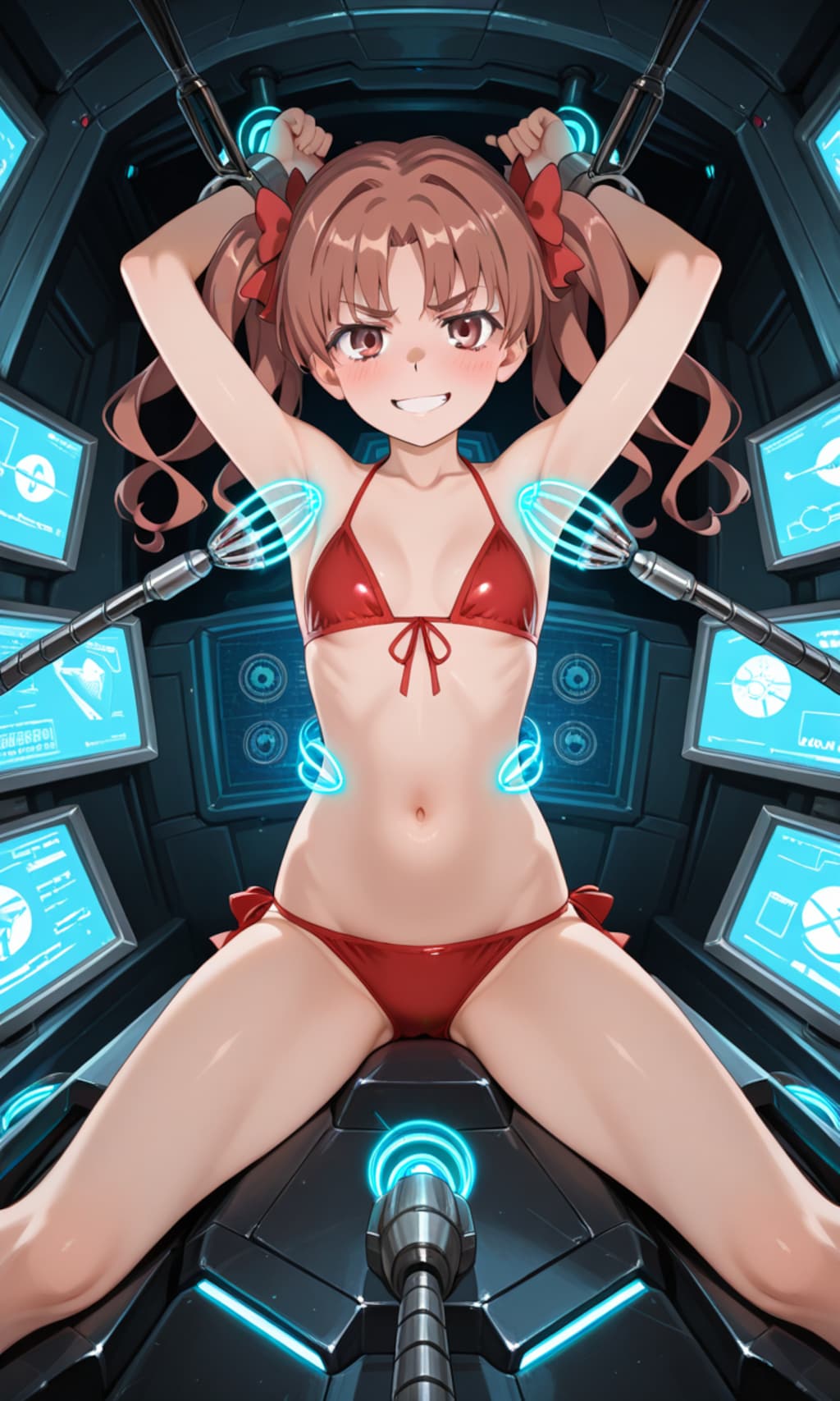 御坂美琴/白井黒子/初春飾利/佐天涙子・機械で拘束くすぐり