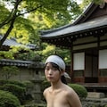 庭で裸の女の子 4枚目