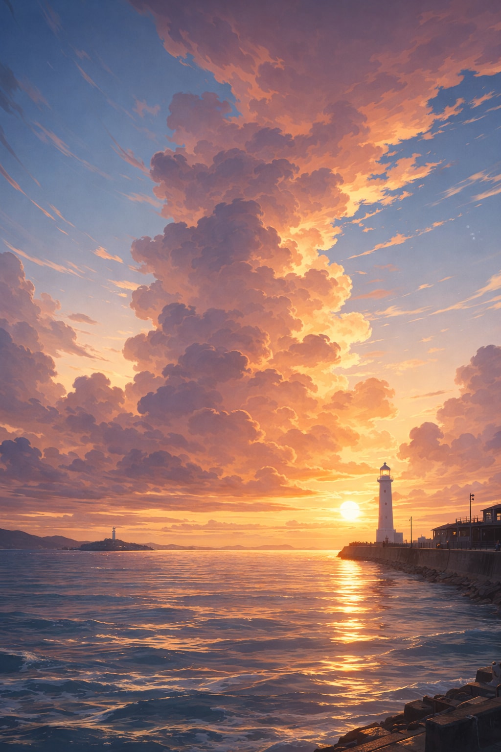 入道雲のある港