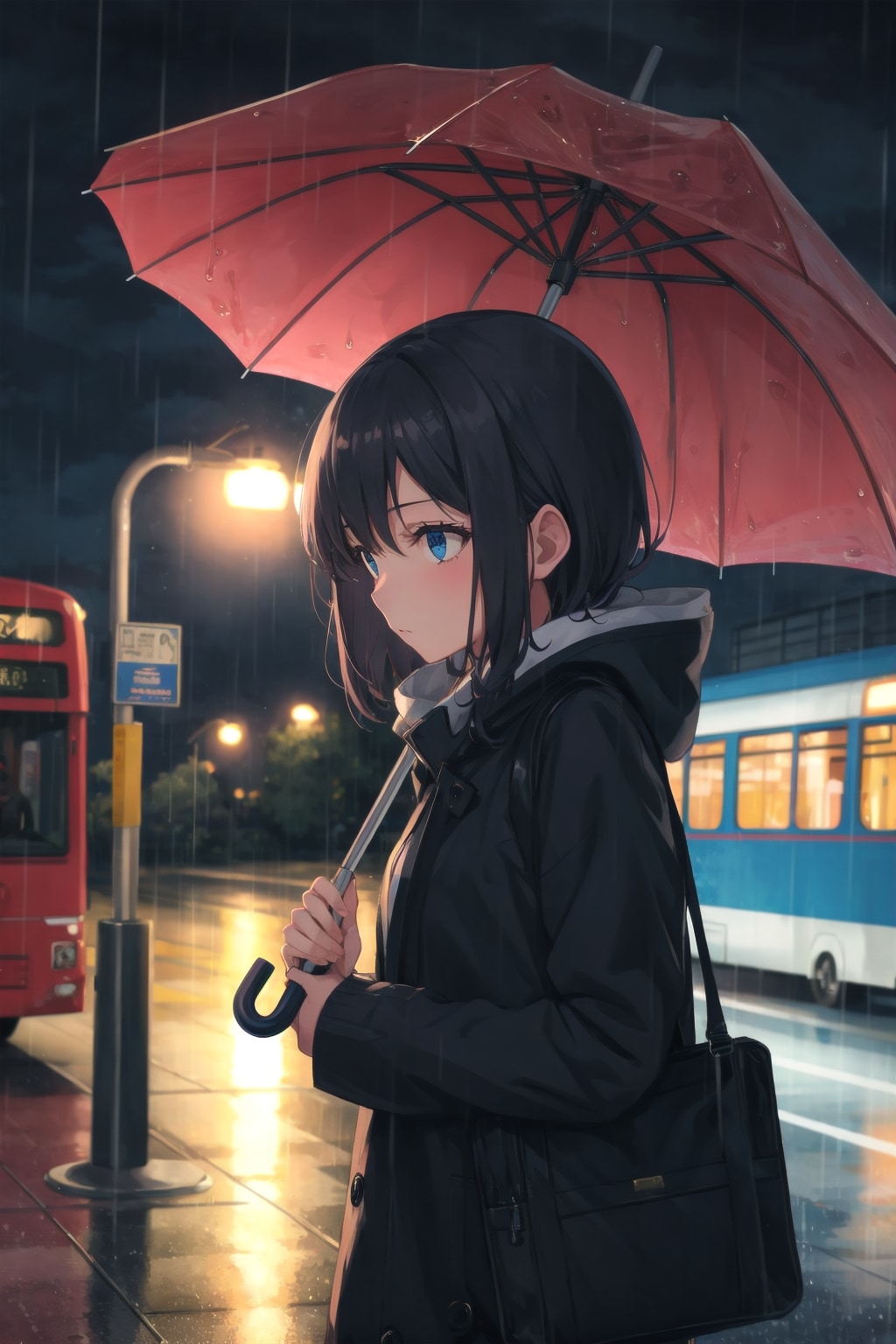 一人ぼっちのバス停