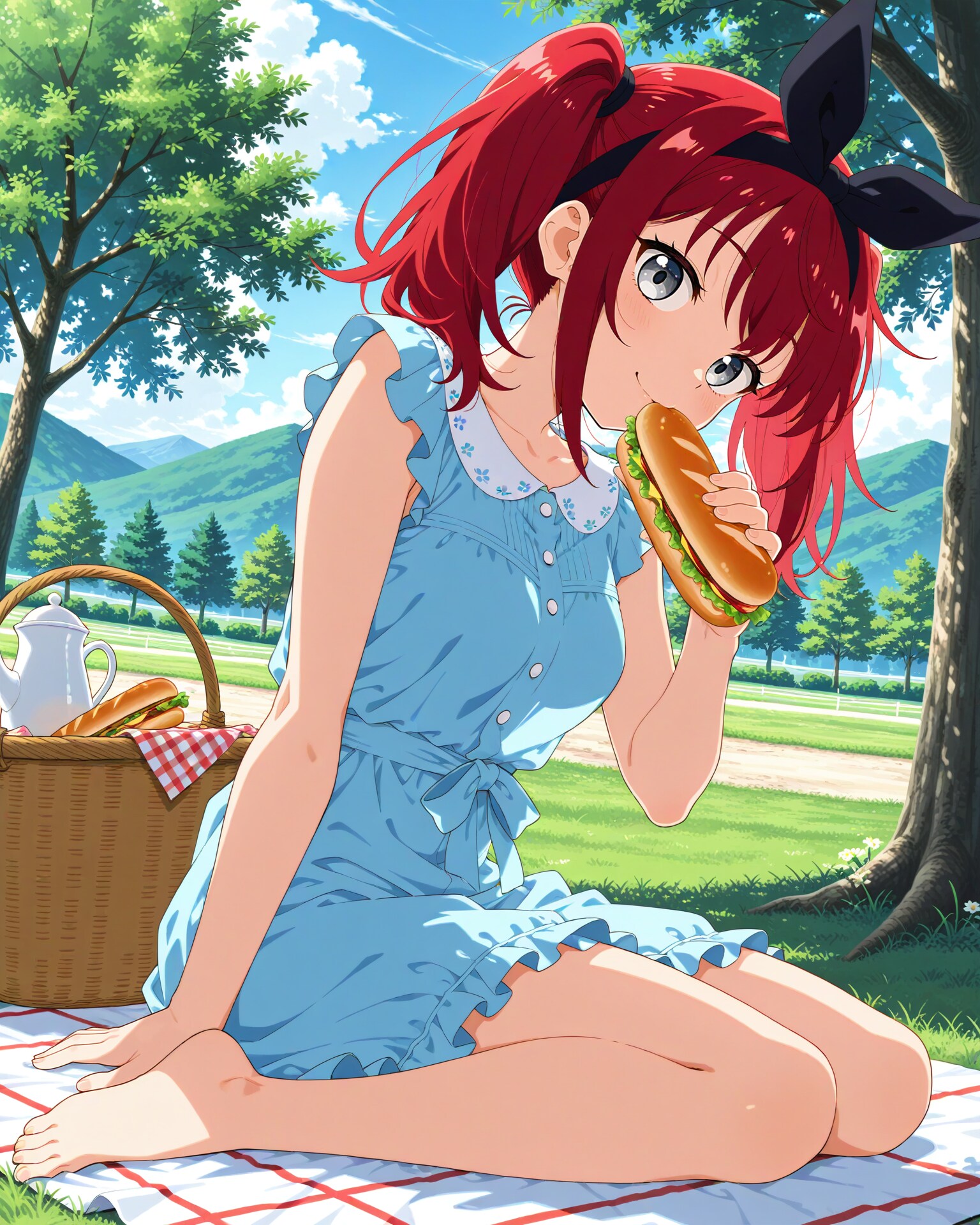 ピクニックでの食事
