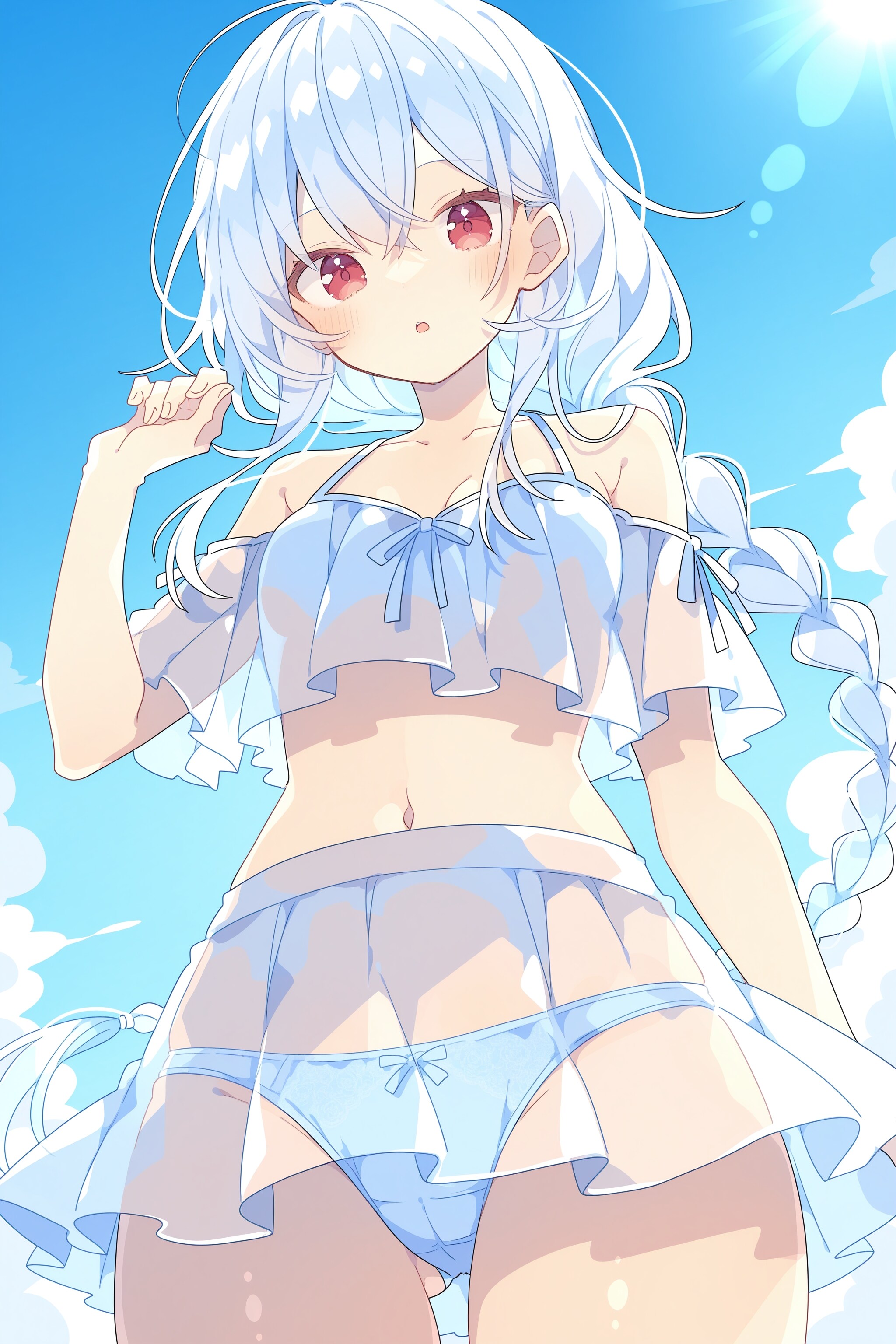 透けスカート水着