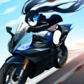 ブラック★ロックシュータ　バイクに乗る 8枚目