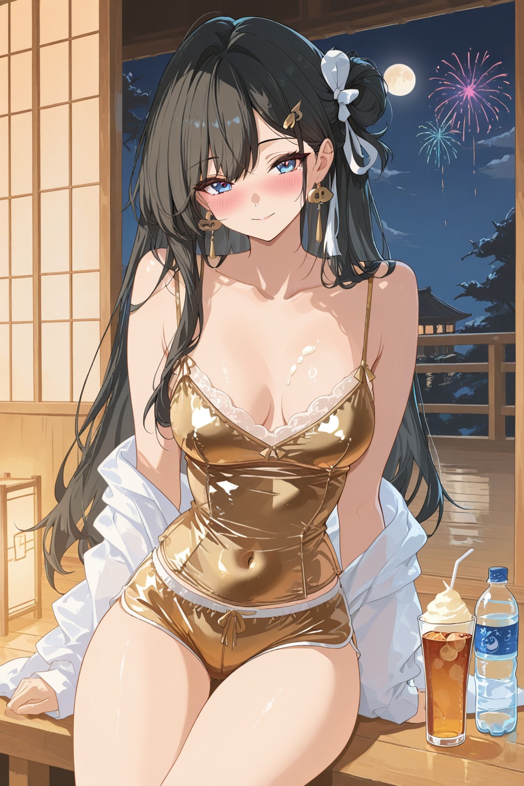 金色キャミソールの葵さん(ちちぷい版)
