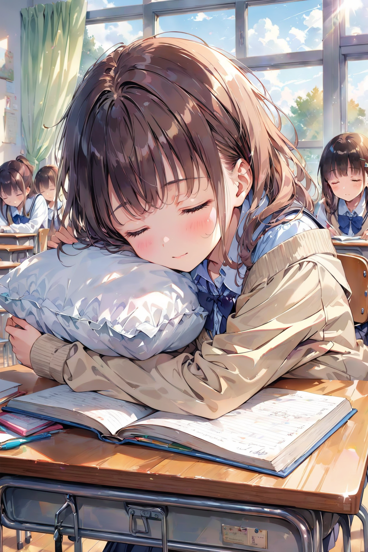 午後の教室 | の人気AIイラスト・グラビア