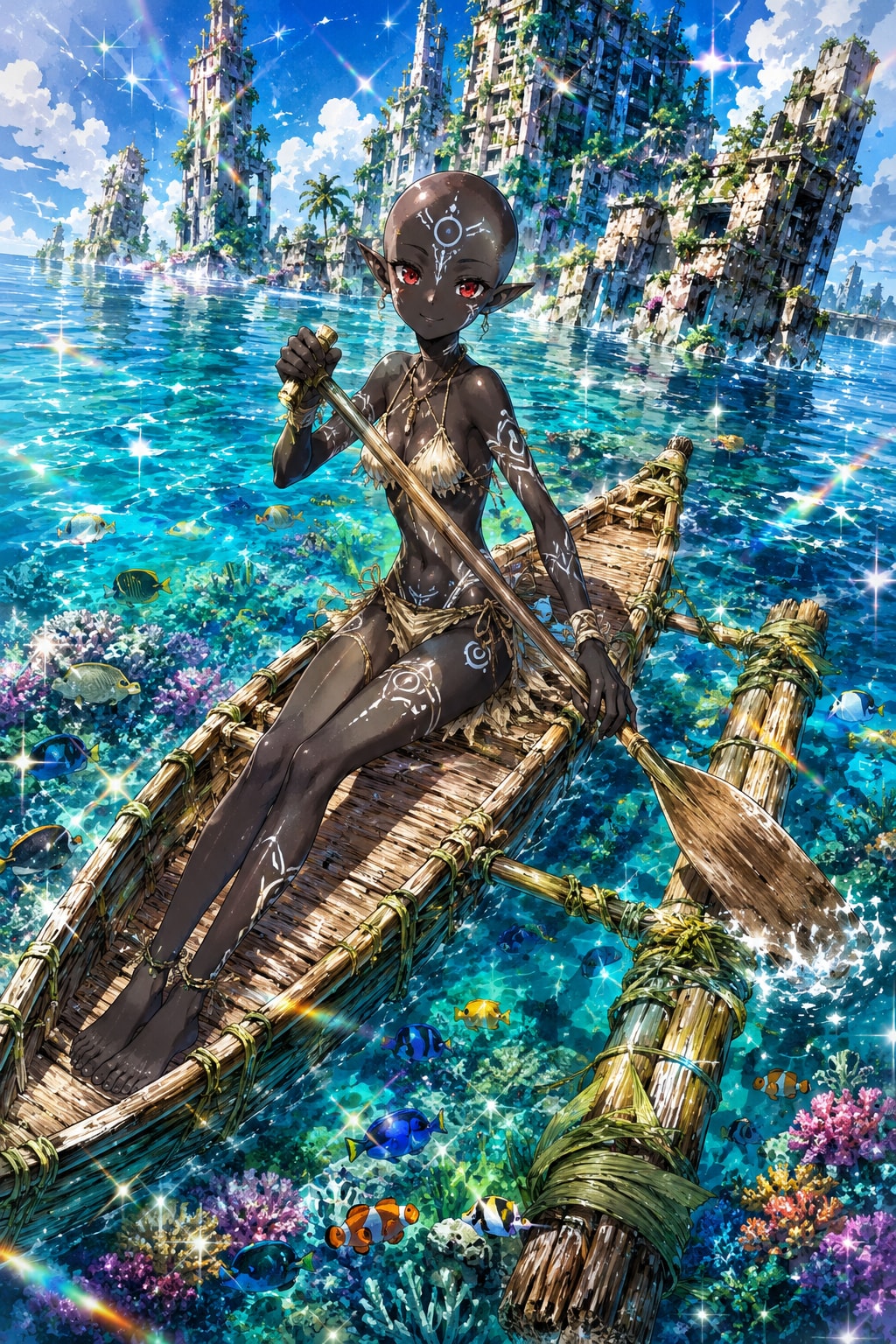 新約未来世紀🛶ダークエルフ　（浮子付きカヌー習作....）