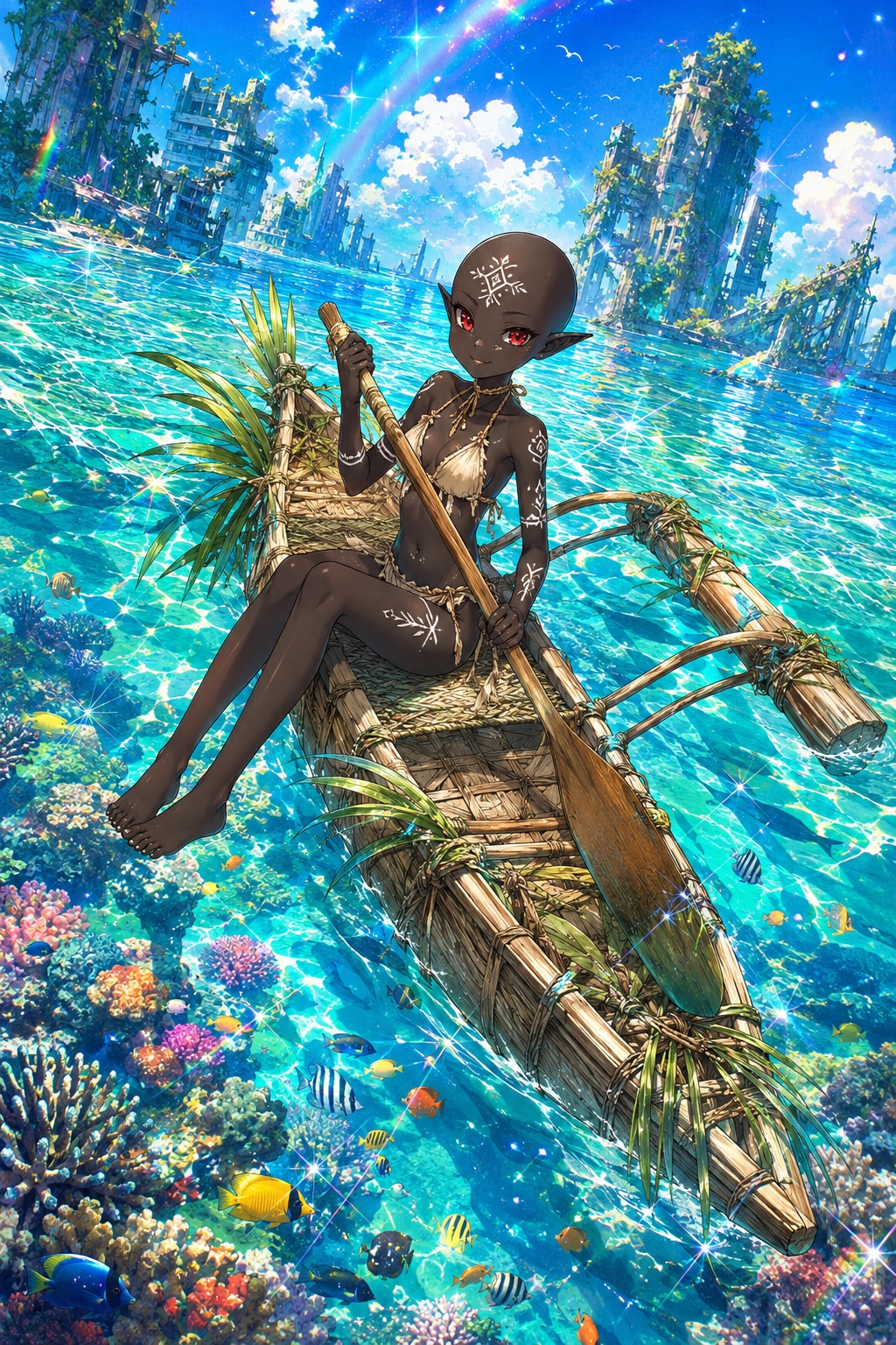 新約未来世紀🛶ダークエルフ　（浮子付きカヌー習作....）