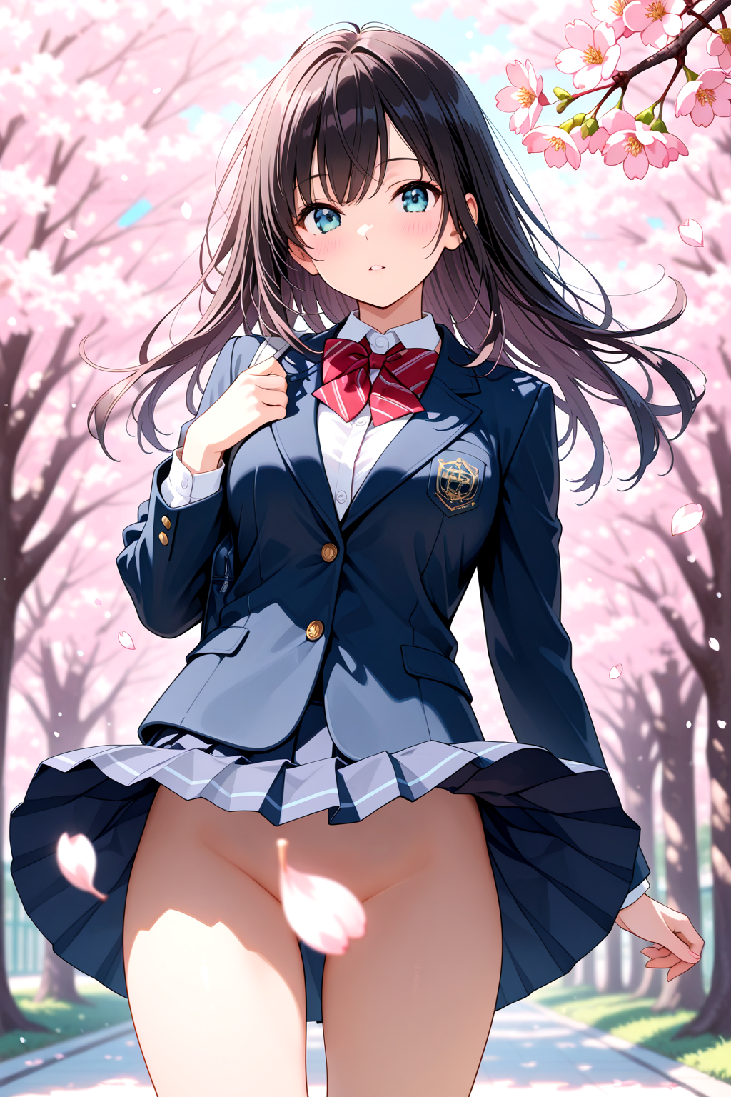 桜の下で出会った新入生はつけてなかった