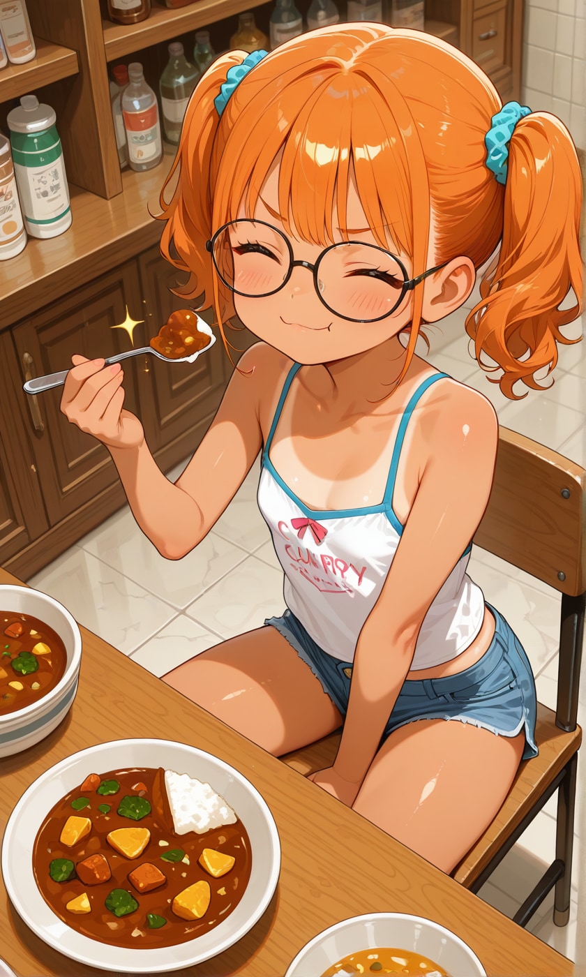 美味しいカレーに御満悦👓🍛✨