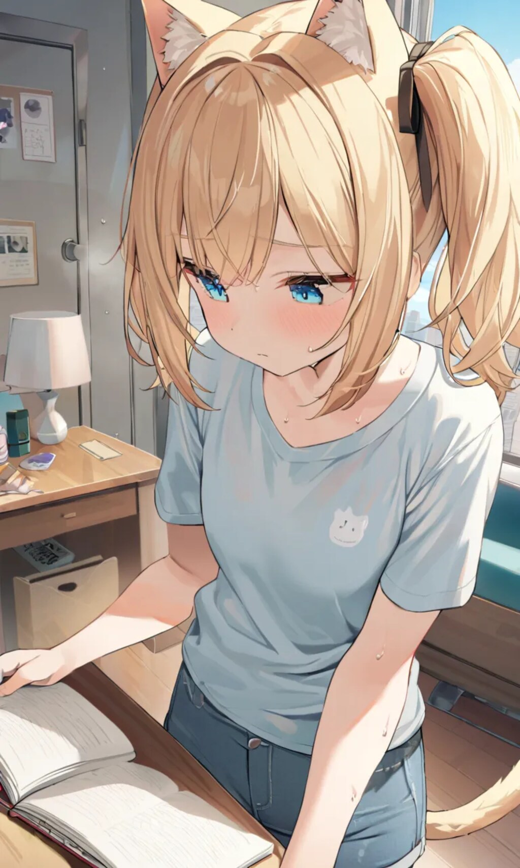 こるり「夏休みの宿題が積んだ」まや「自業自得。まあ、あと少しだから学校でやれ」