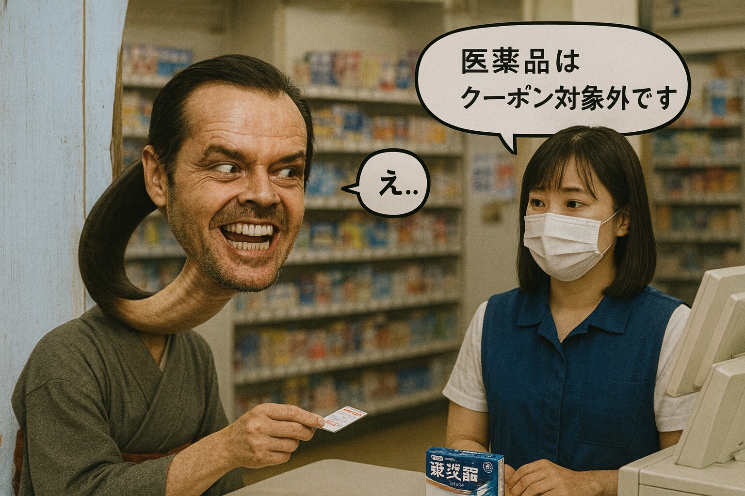 頭痛薬を買うろくろ首 | の人気AIイラスト・グラビア