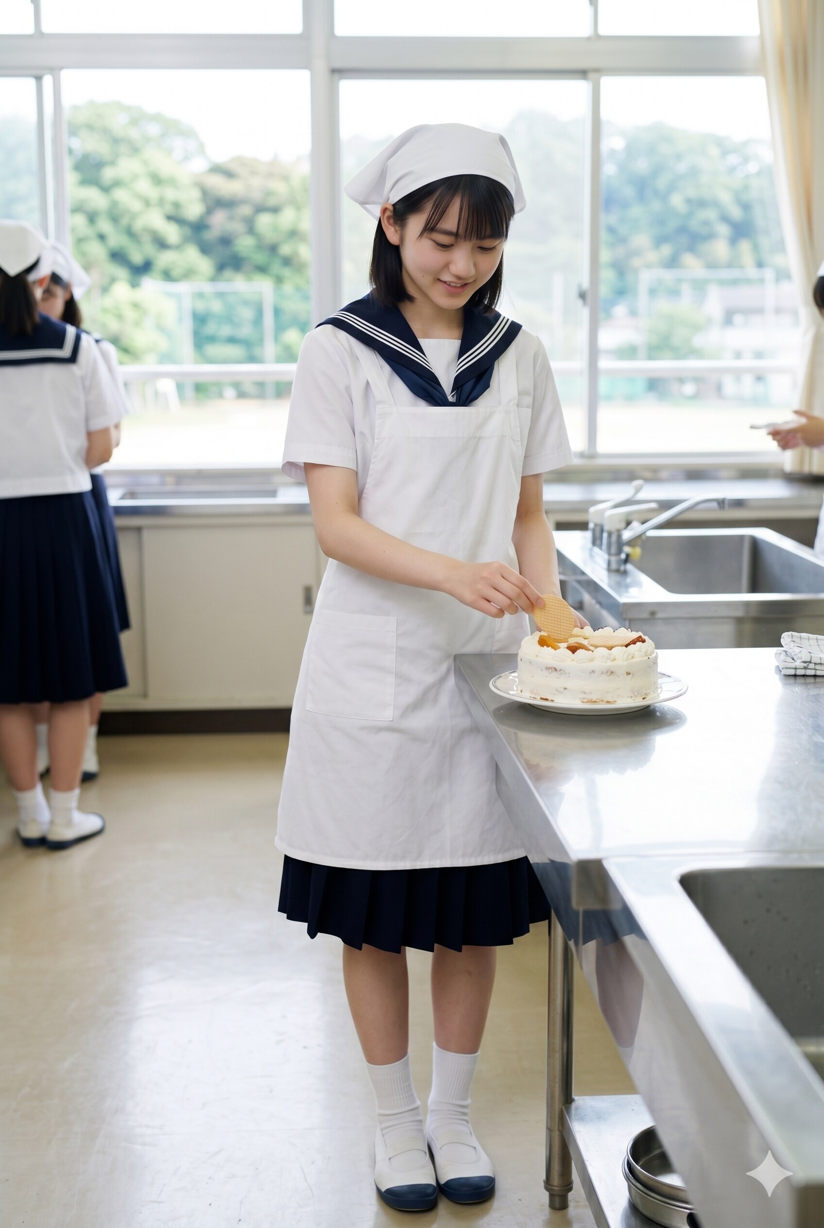 普通の美少女　調理実習