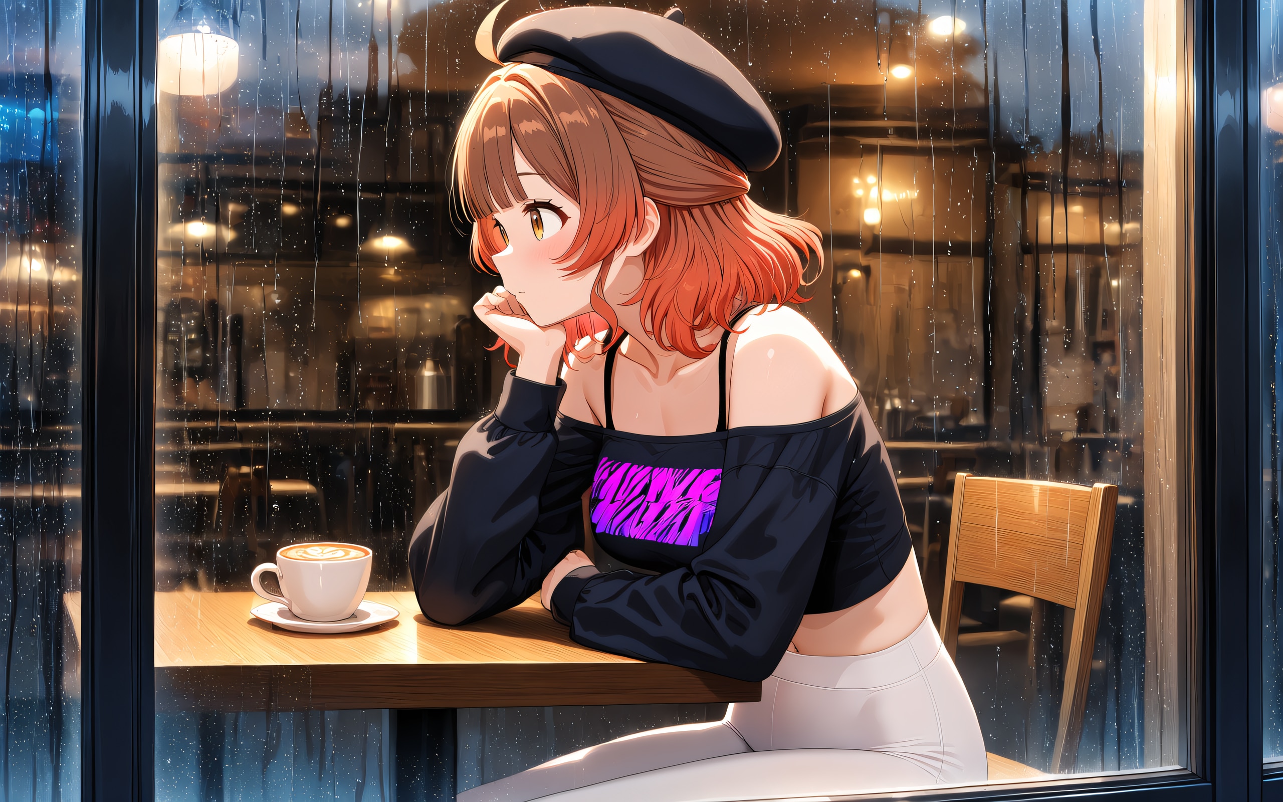 雨の日のカフェタイム