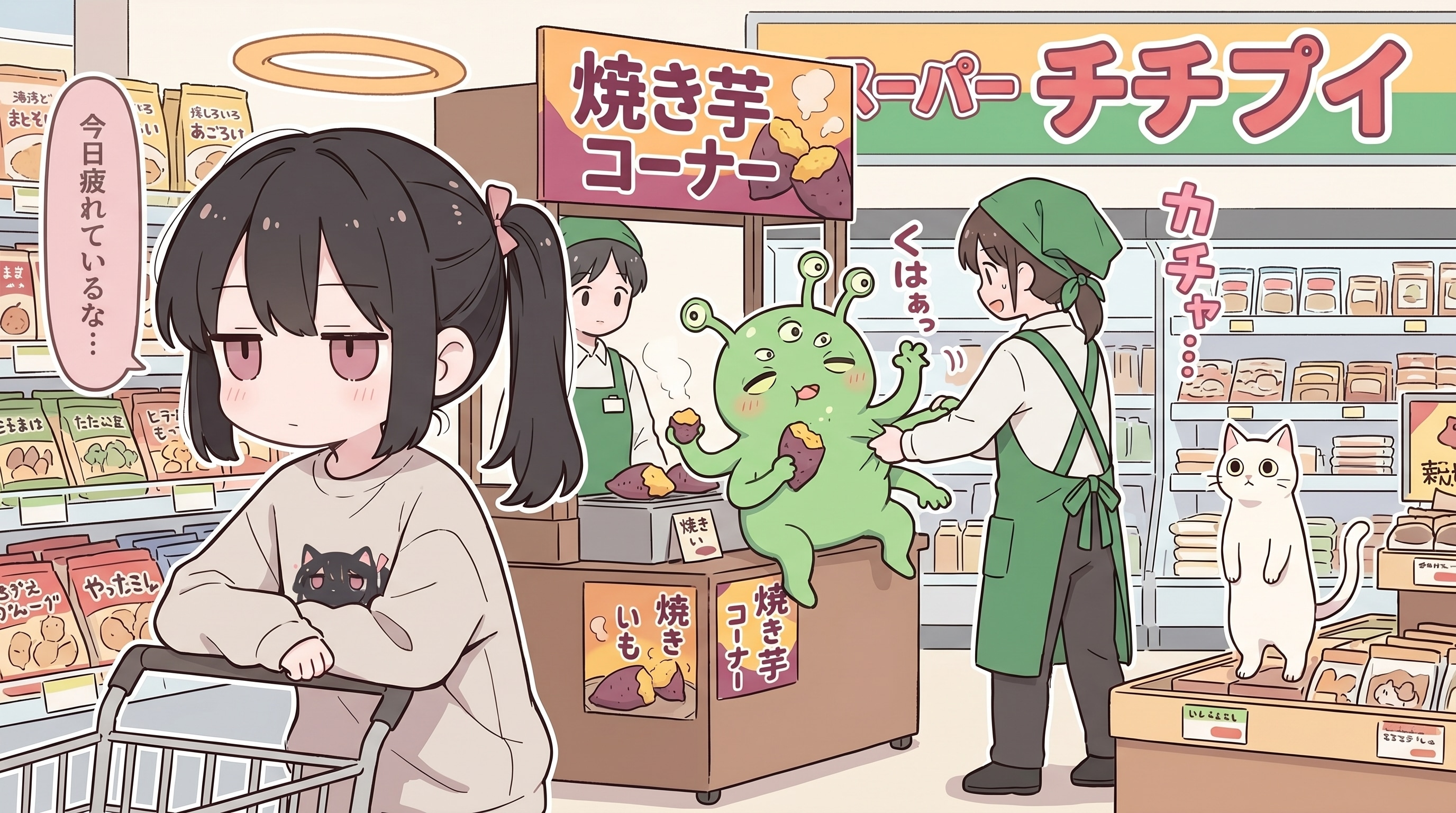 焼き芋のつまみ食いに失敗 | の人気AIイラスト・グラビア