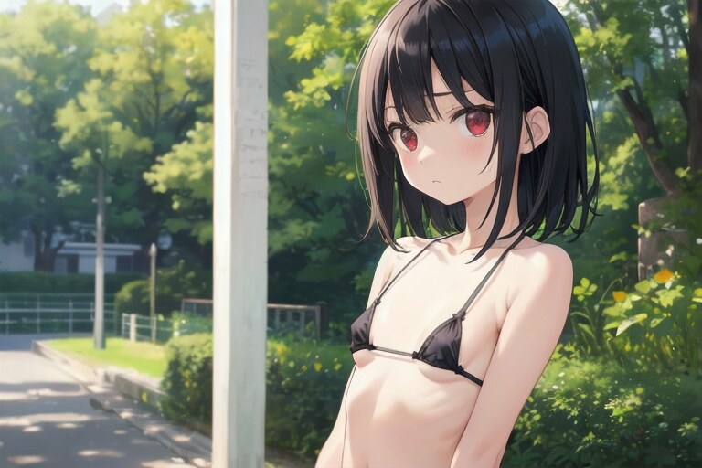 横向き、カメラ目線_プロンプト追加。