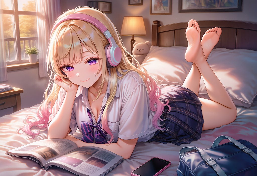 ヘッドホンJKの放課後リラックスタイム