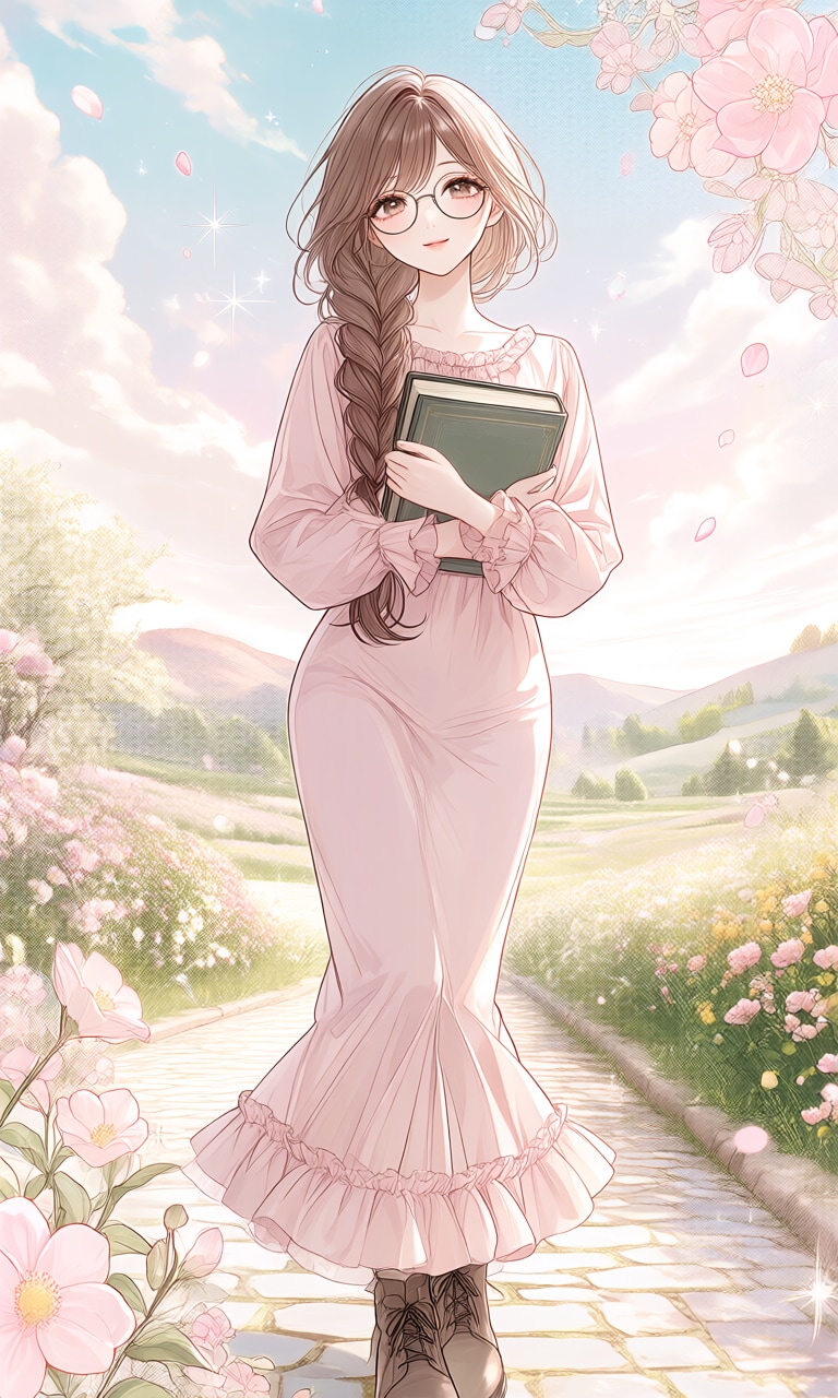 今日は暖かいからお外で本を読もうと思いまして | の人気AIイラスト・グラビア