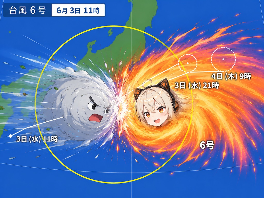 台風さんには消えてもろて
