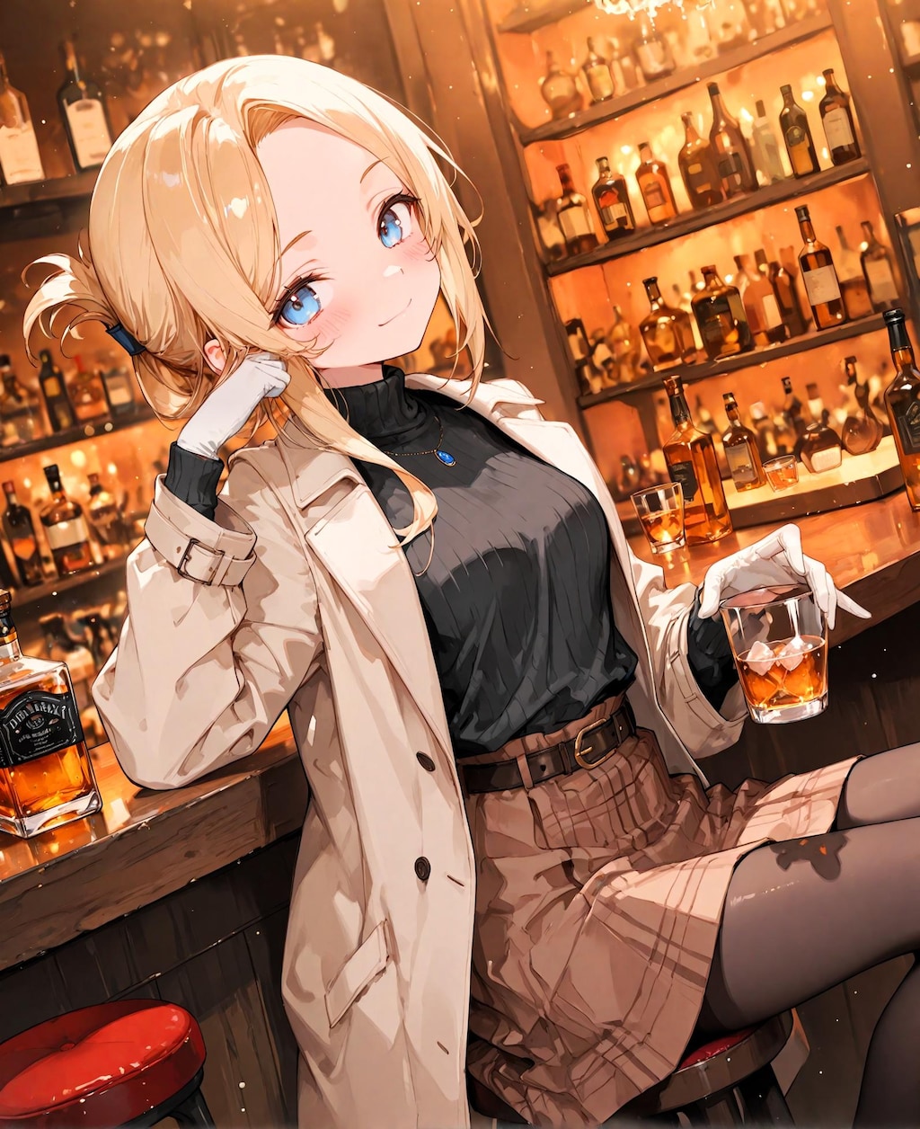 カウンターの少女