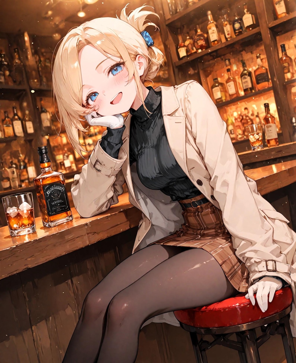 カウンターの少女