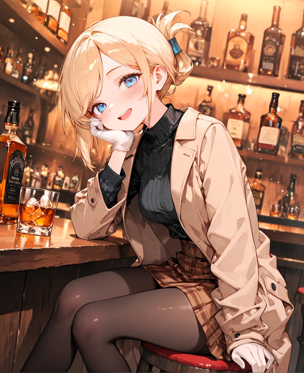 カウンターの少女