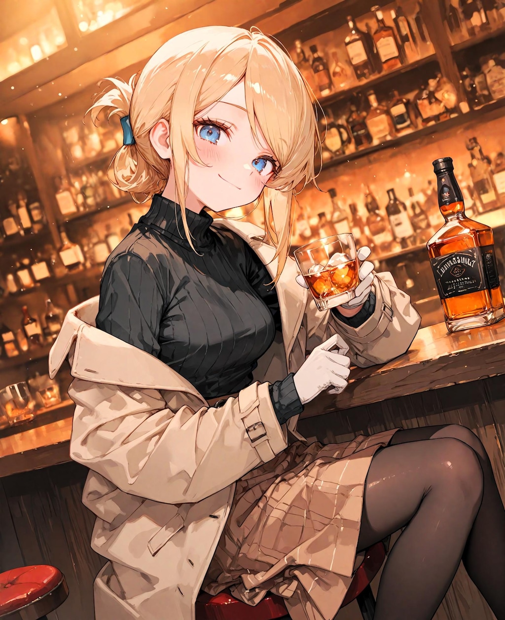 カウンターの少女