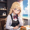 ハンバーガーを食べる女の子 7枚目