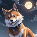 満月と美女と柴馬 2枚目