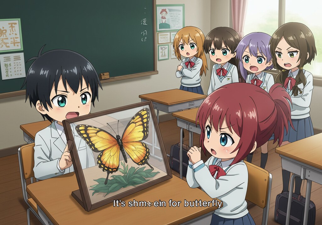 蝶の標本を持っていったら女子に嫌われた！