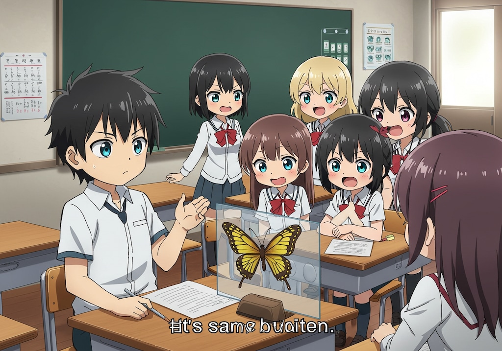 蝶の標本を持っていったら女子に嫌われた！