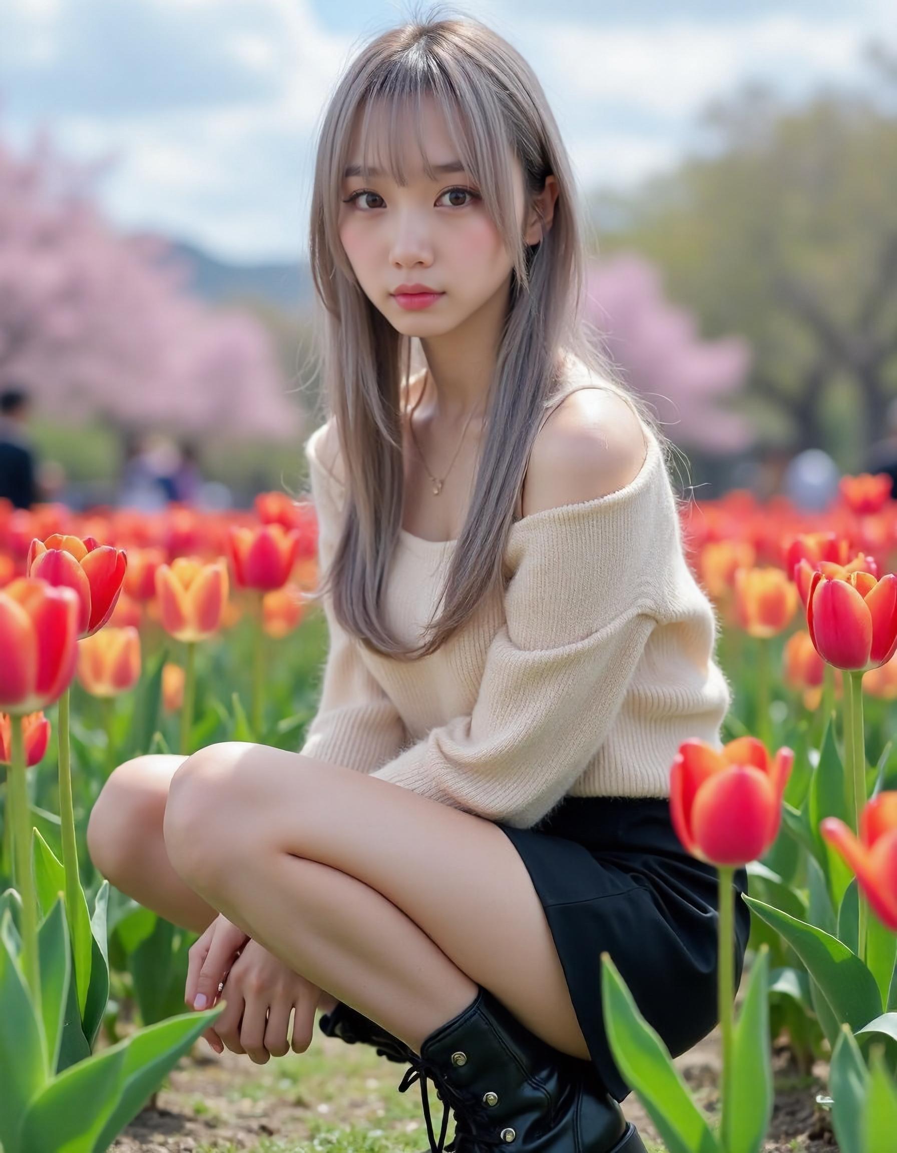 昭和記念公園のチューリップ見に来た🌹