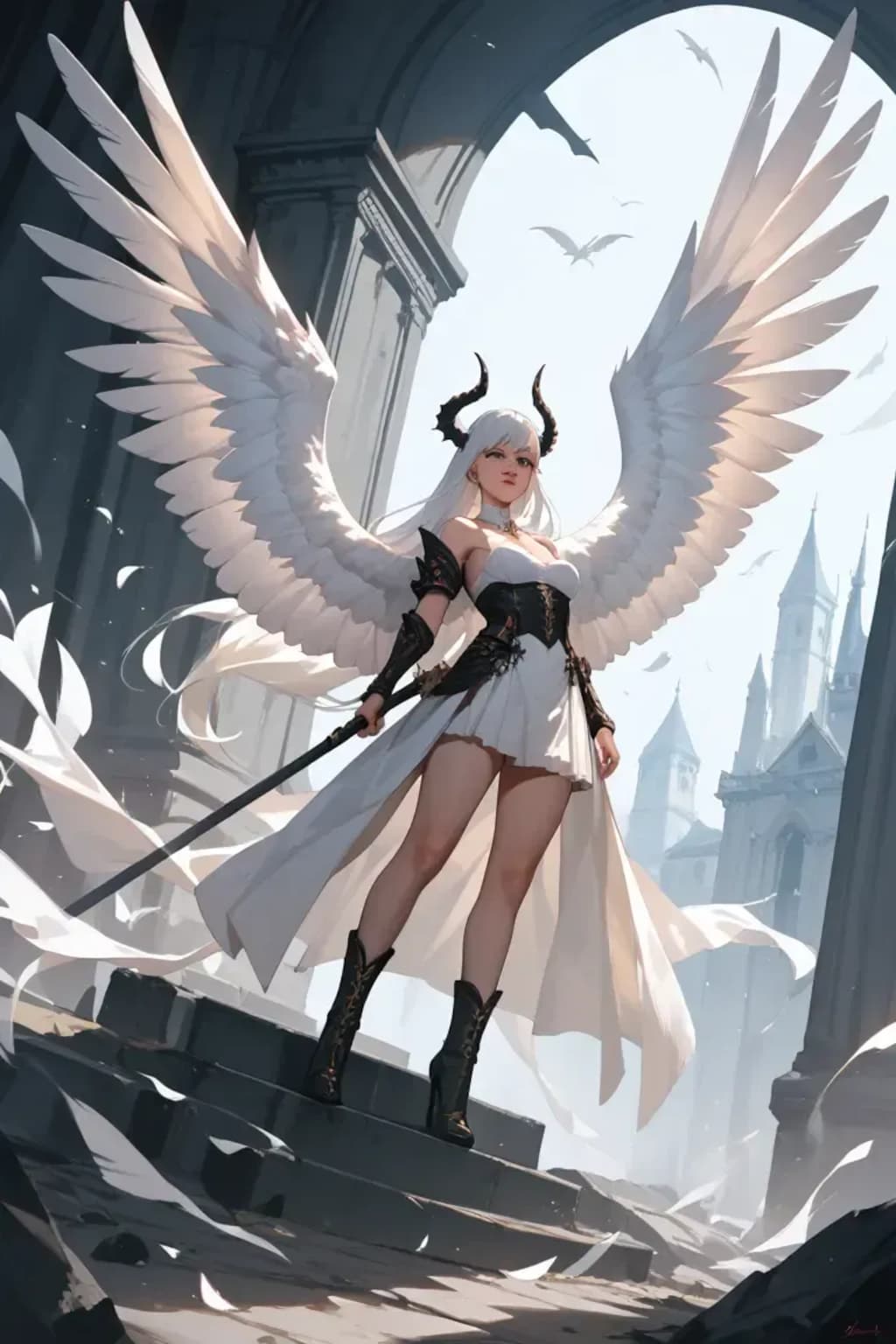 漆黒の世界に舞い降りた純白の翼1(全年齢)