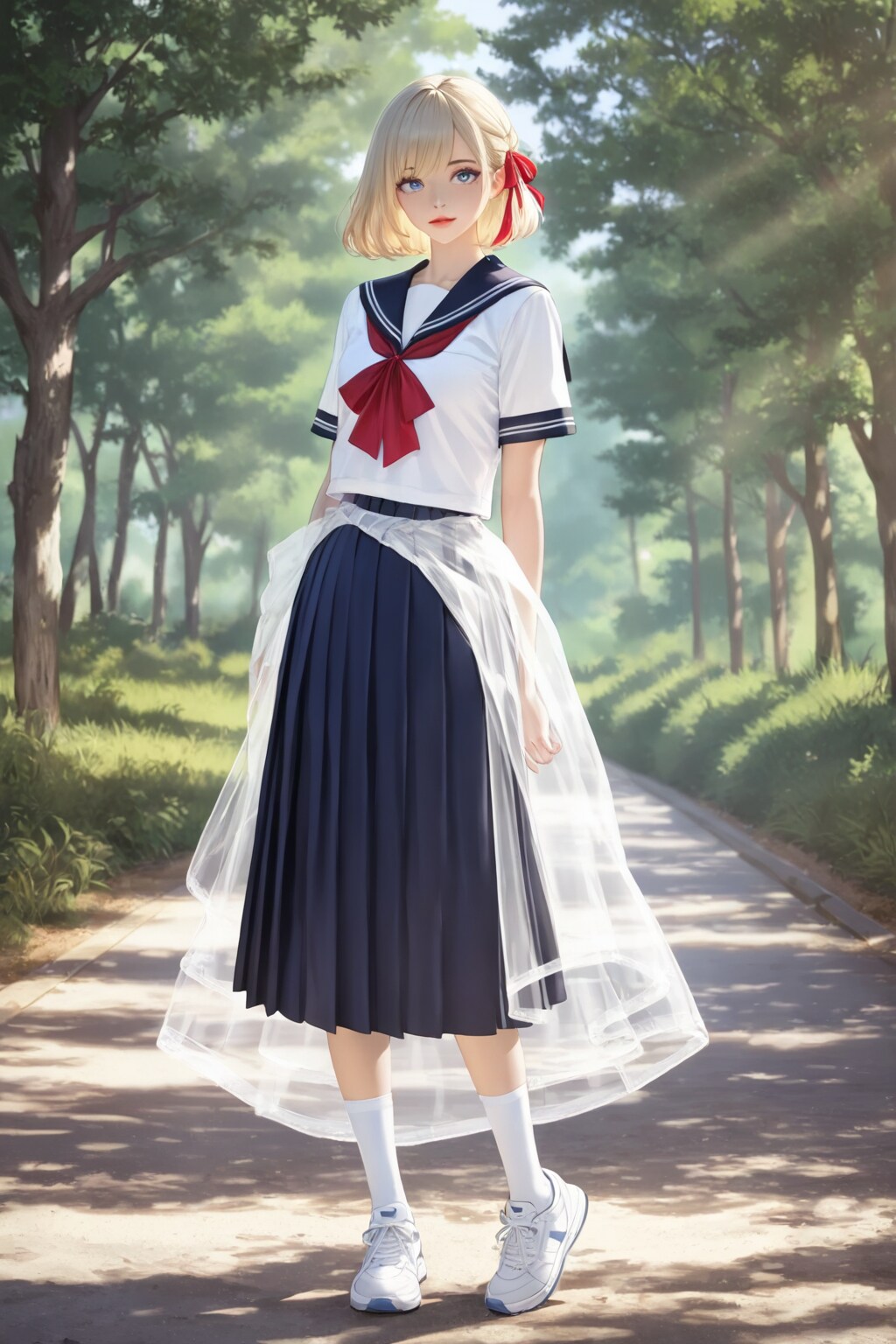 セーラー服なブロンドさん