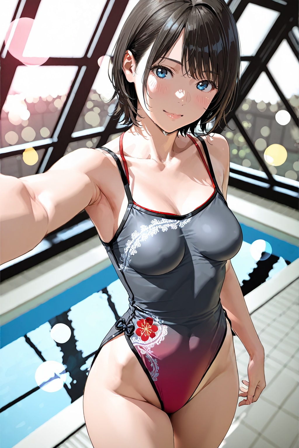 チャイニーズキャミネック水着