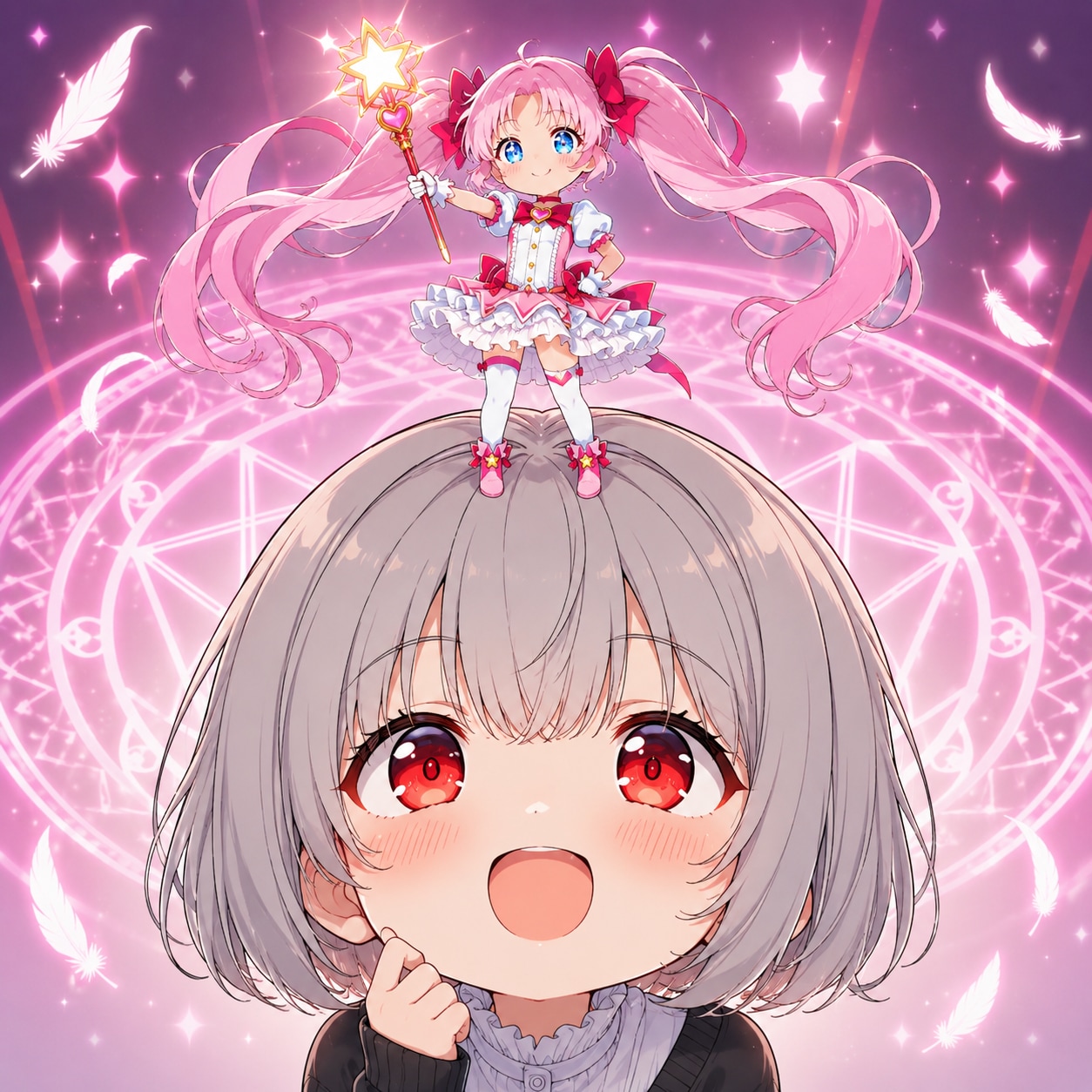 (頭上縛り)94.「ま」→「魔法少女」おにくさん
