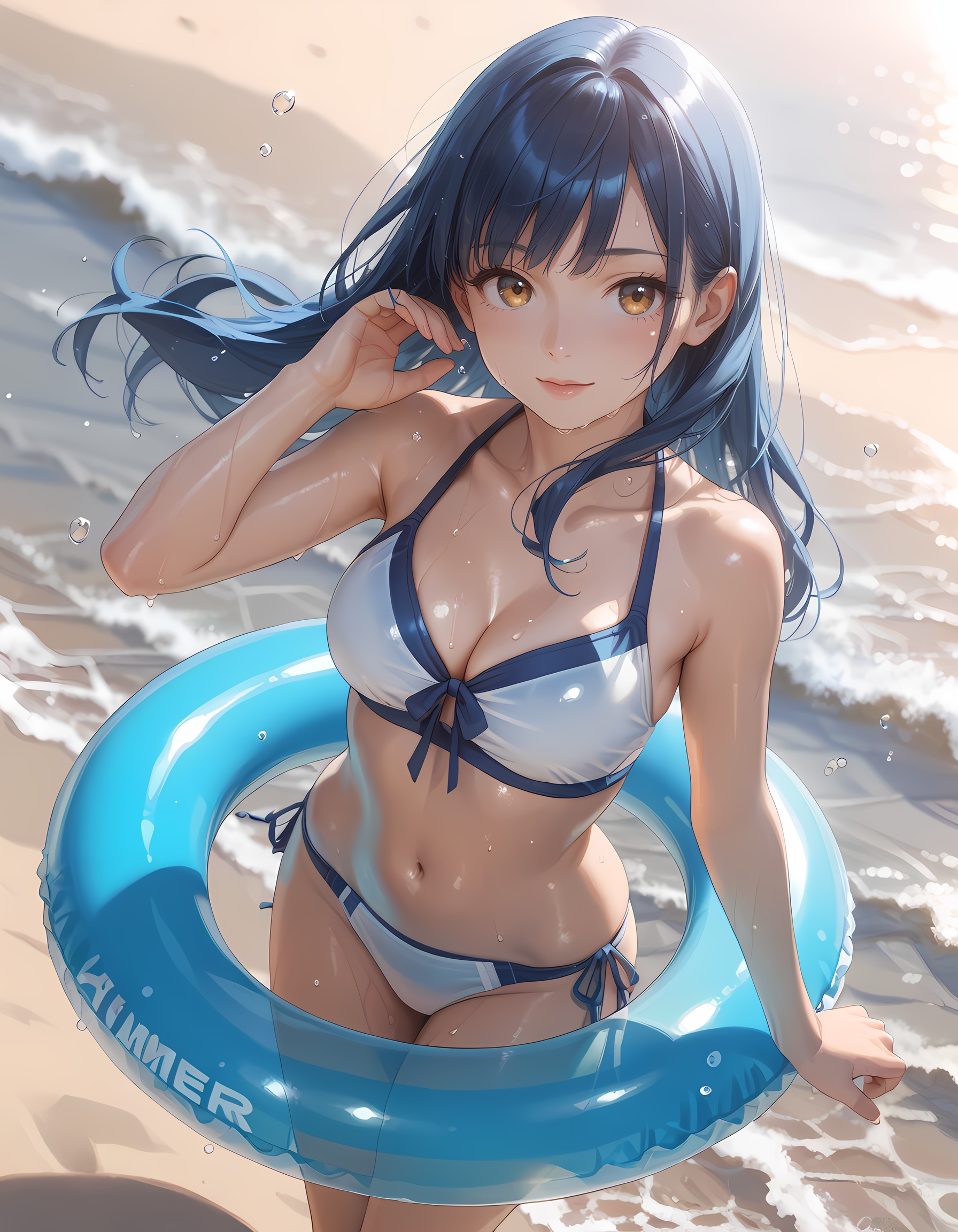 浮き輪持参のクール系彼女