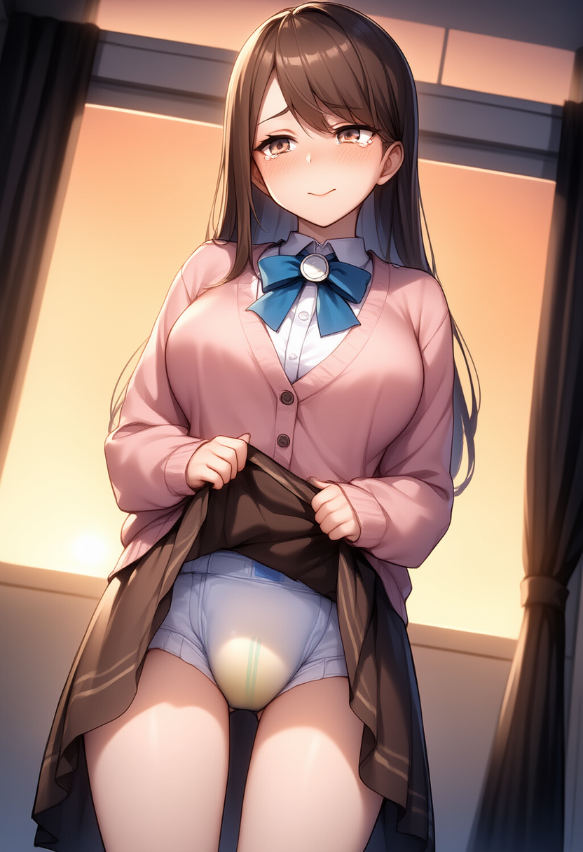 放課後に女教師おむつチェック