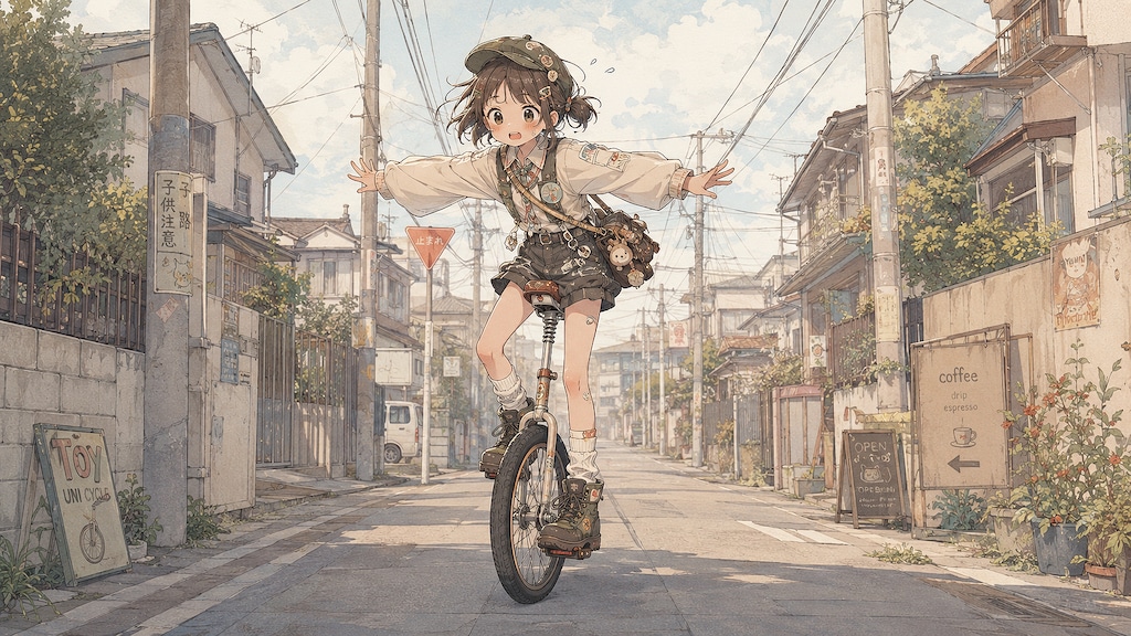 なんかサドルが硬いな… (街と少女114)