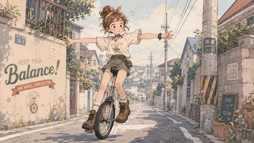 なんかサドルが硬いな… (街と少女114)