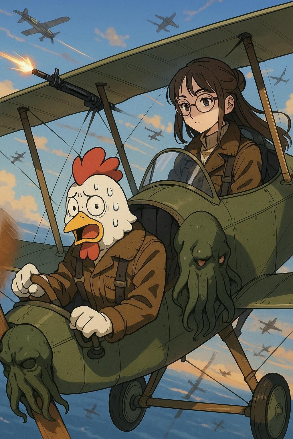 頑張って乗るシーン