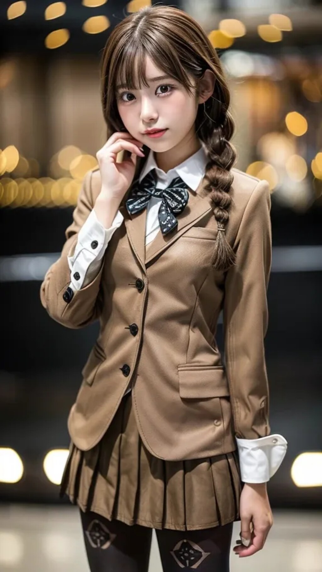 2025/01/21JK 冬服と黒タイツ