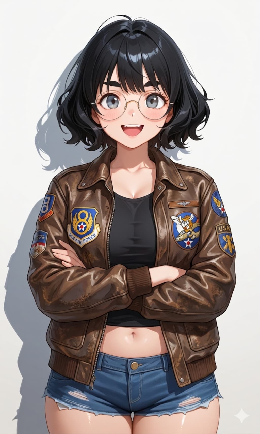 にこたまさんとフライトジャケット
