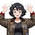 にこたまさんとフライトジャケット 3枚目