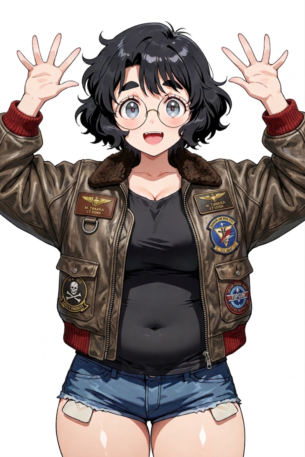 にこたまさんとフライトジャケット
