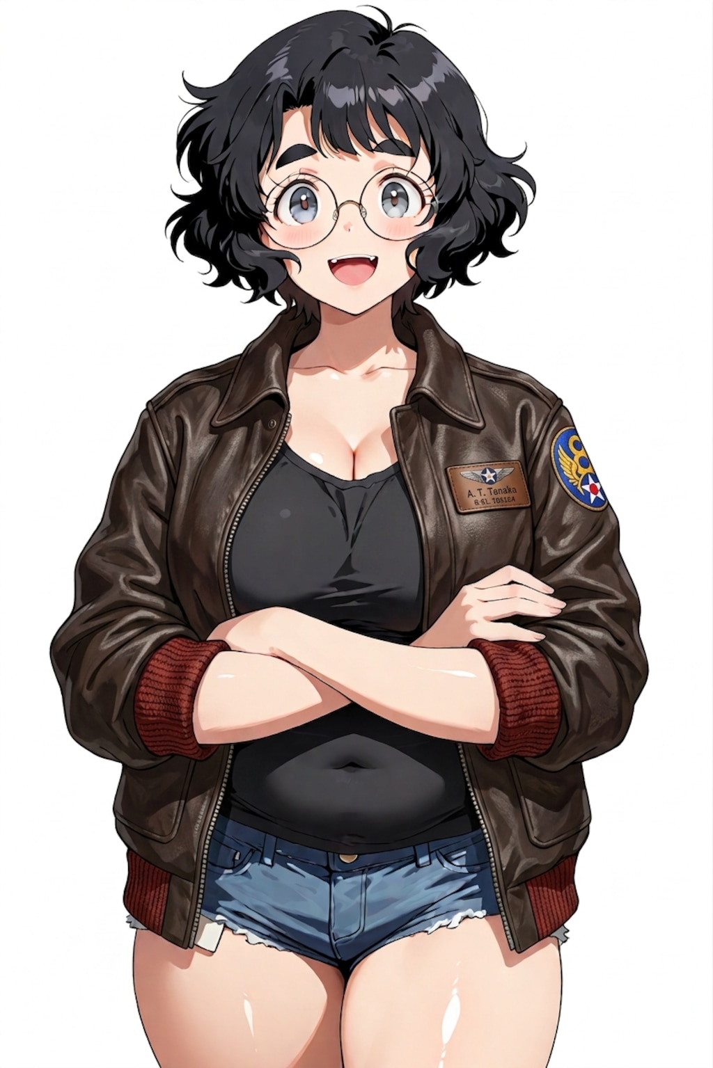 にこたまさんとフライトジャケット