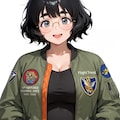 にこたまさんとフライトジャケット 4枚目