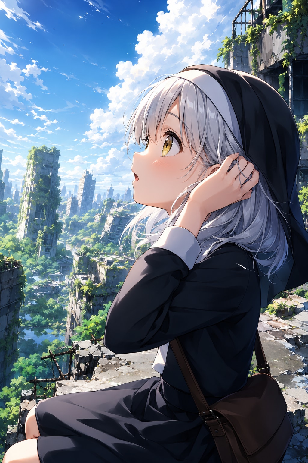 洗われた空。