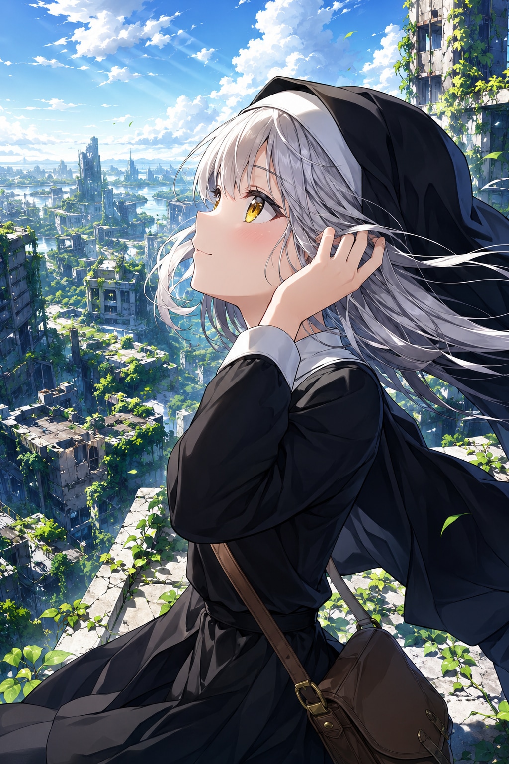 洗われた空。