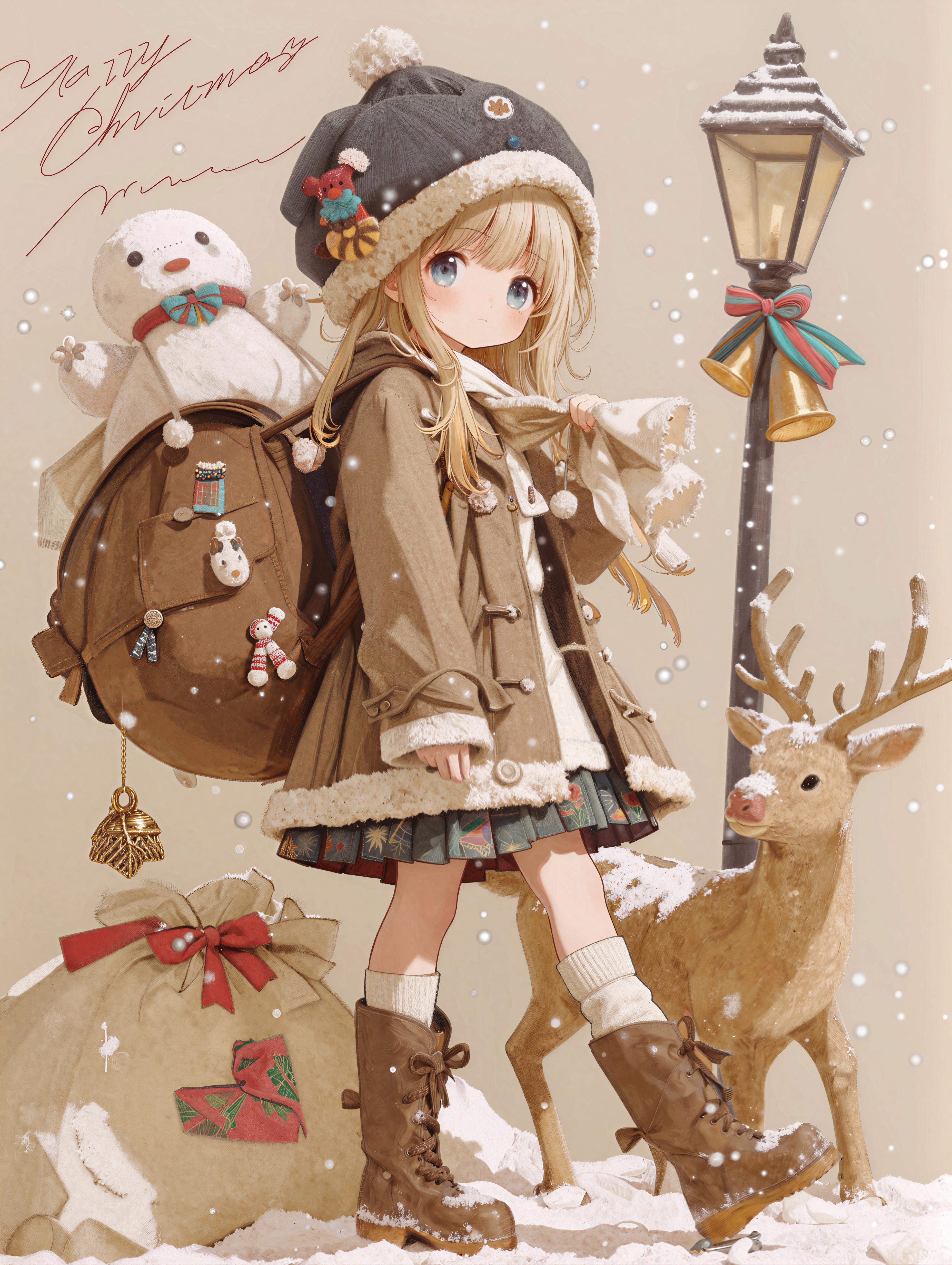 幸せを運ぶ小さなサンタ | の人気AIイラスト・グラビア